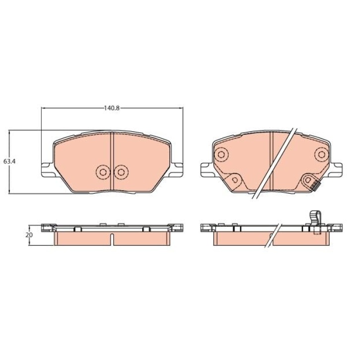 Fiat 500X 2014-2018 Arası 1.4 TRW Marka Ön Balata