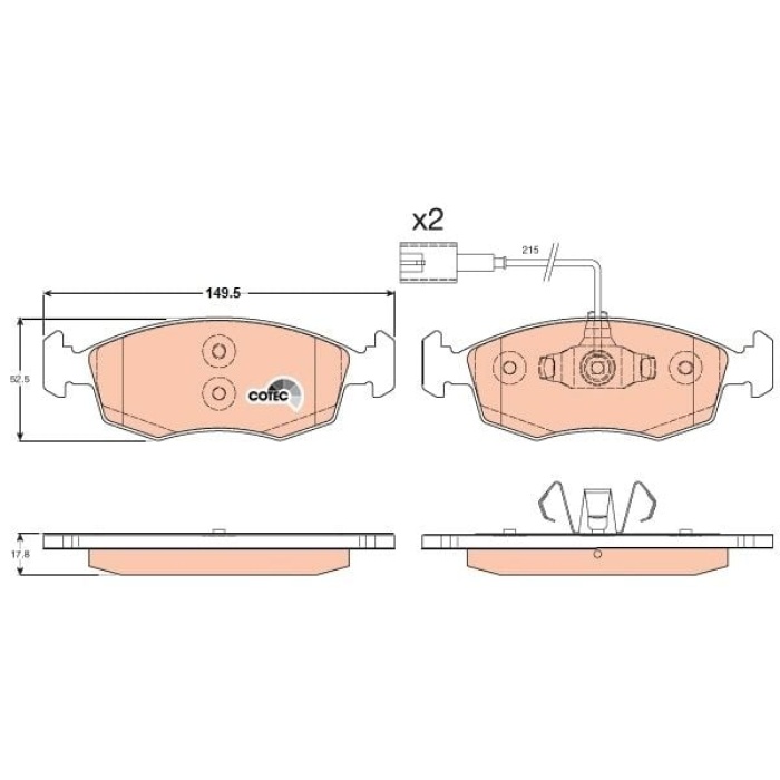 Fiat Punto 2005-2009 Arası 1.4, 1.2 TRW Marka Ön Balata