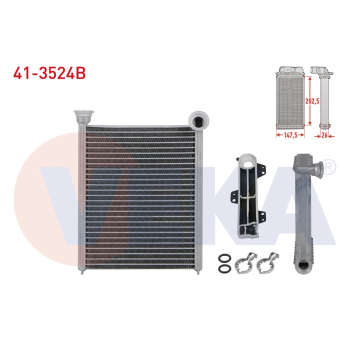 Megane IV 1.6 H4M Kalorifer Radyatörü Veka 41-3524B