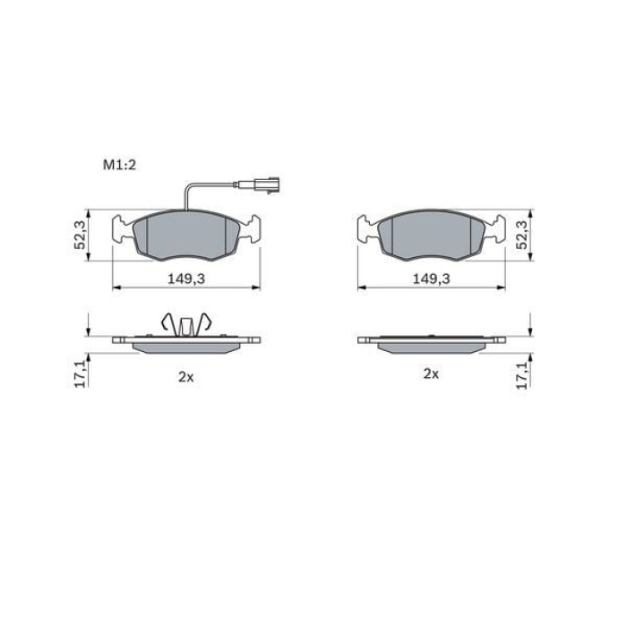 Fiat 500C 2009-2013 Arası 0.9 Bosch Marka Ön Balata