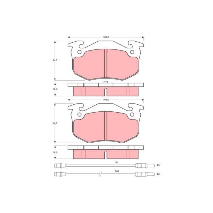 Citroen Bx 1982-1994 Arası 14 E, 16, 19 TRW Marka Ön Balata