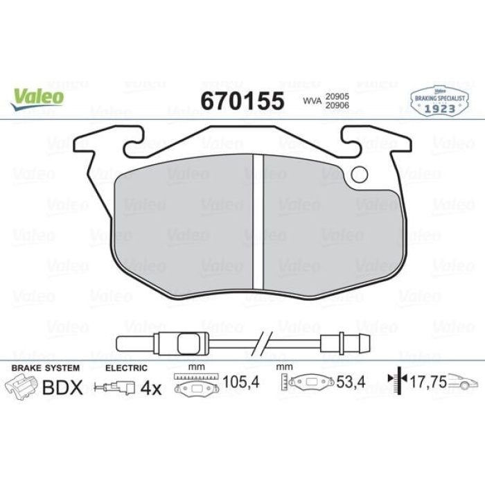 Citroen Ax 1986-1998 Arası 14, 14 D Valeo Marka Ön Balata