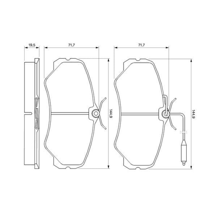 Citroen C25 1981-1994 Arası 2.0 E, 2.5 D Turbo 4x4, 2.5 D Turbo, 2.5 D, 2.0, 1.9 D, 1.8 E Bosch Marka Ön Balata
