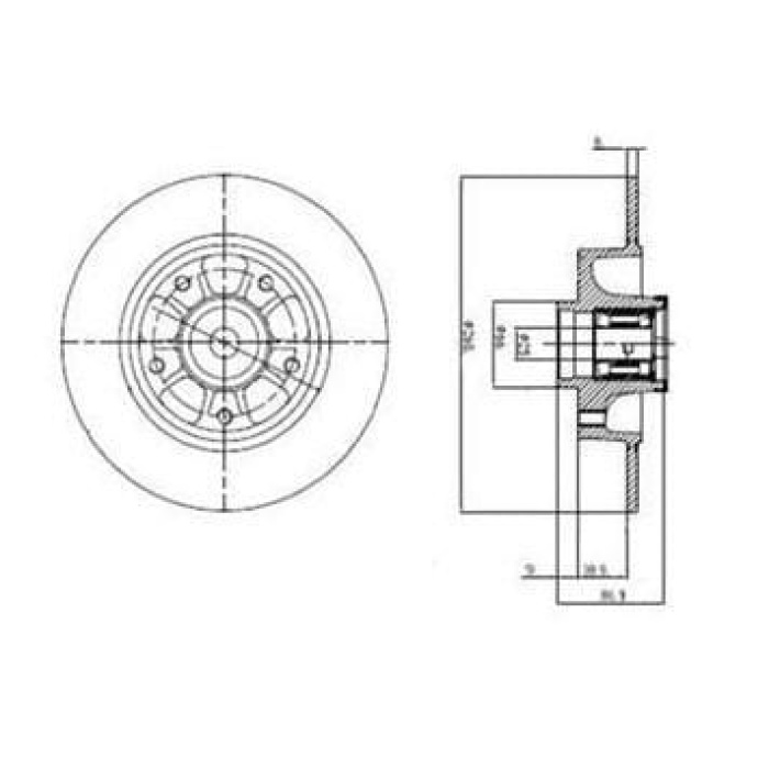 Megane IV 1.5 Arka Fren Diski Rulmanlı Delphi DEL-BG9112RS