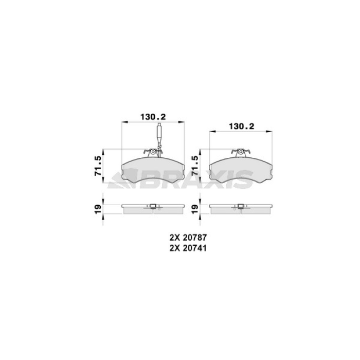 Citroen C25 1981-1994 Arası 2.0 E, 1.8 E, 2.5 D, 1.9 D, 2.0, 2.5 D 4x4 Braxis Marka Ön Balata