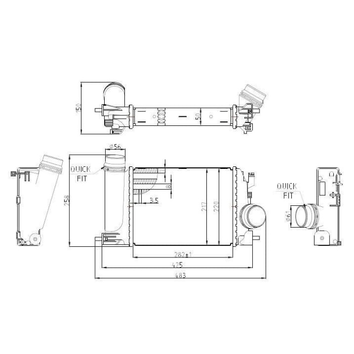 Megane IV 1.2 Tce Turbo Radyatörü (intercool) Mga MGA-80799