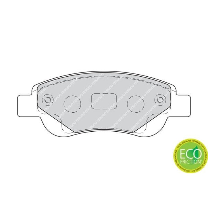 Citroen C1 2005-2018 Arası 1.4 HDi, 1.0, 1.0 VTi 68, 1.2 VTi 82, 1.0 VTi 72 Ferodo Marka Ön Balata