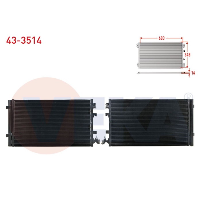 Megane III 1.6 16V Benzinli Klima Radyatörü Veka 43-3514