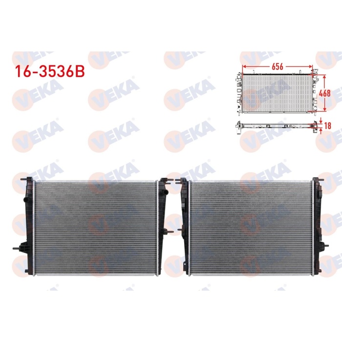 Megane III 1.6 16V Benzinli Su Radyatörü Veka 16-3536