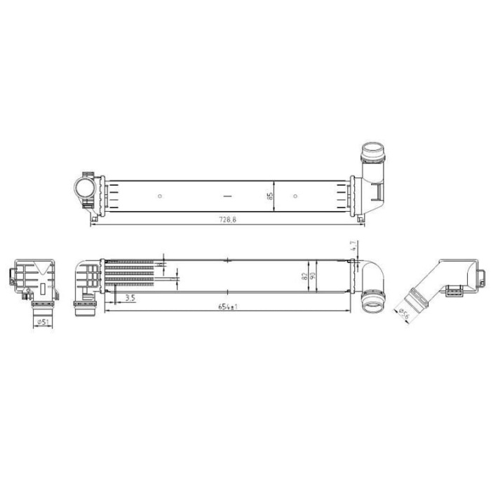 Megane III 1.5 dci İntercooler Radyatör Mga MGA-80526