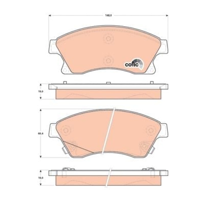 Chevrolet Aveo 2011-2015 Arası 1.2 TRW Marka Ön Balata