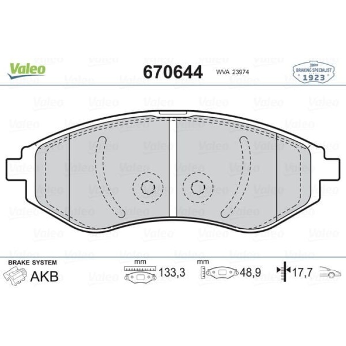 Chevrolet Kalos 2003-2009 Arası 1.4 16V, 1.4, 1.2 Valeo Marka Ön Balata