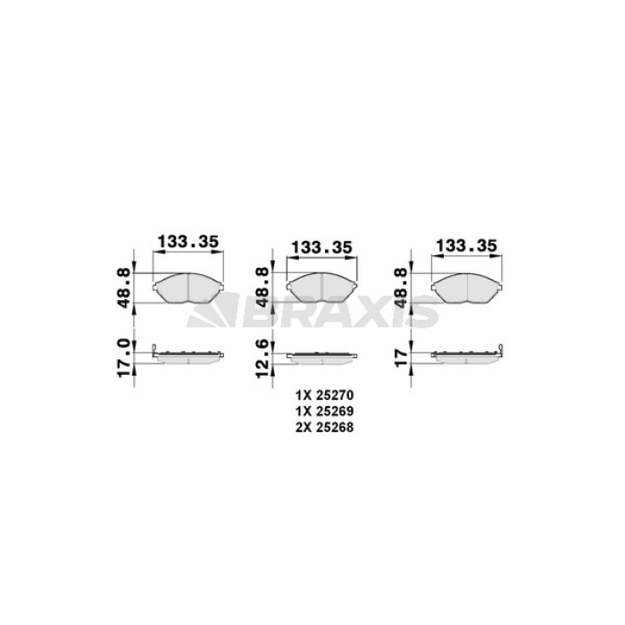 Chevrolet Spark 2009-2013 Arası 1.0, 1.2 Braxis Marka Ön Balata