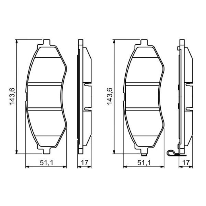 Chevrolet Kalos 2003-2008 Arası 1.4 16V Bosch Marka Ön Balata