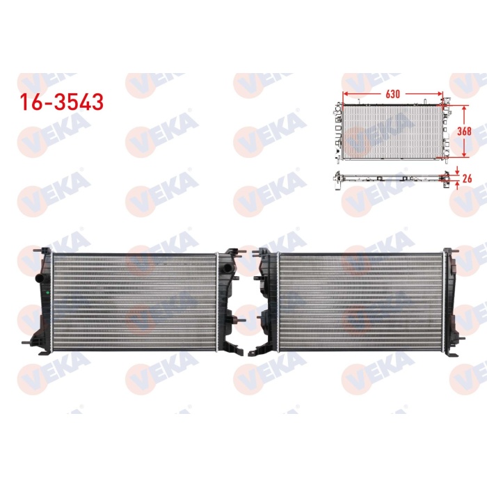 Megane III 1.5 dci Su Radyatörü Veka 16-3543