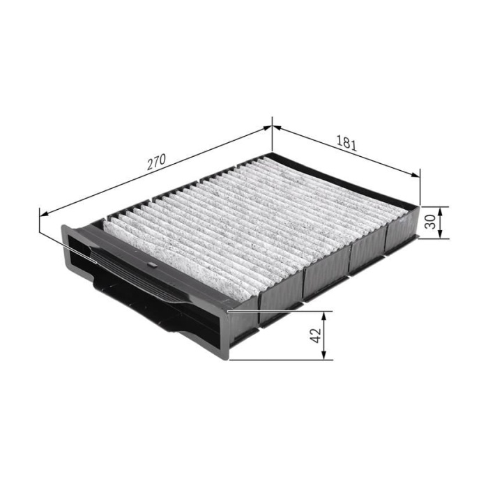 Megane II 1.6 16V Polen Filtresi (Karbonlu) Bosch BOS-1987432393