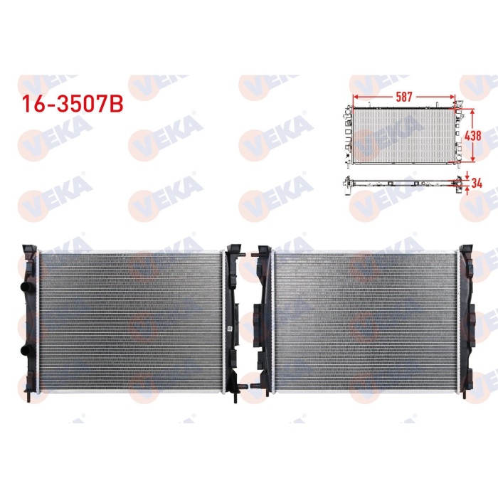 Su Radyatörü Megane II 1.5 dci Veka Marka 16-3507