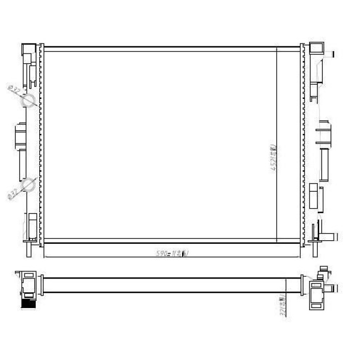 Su Radyatörü Megane II 1.4 16v MGA Marka MGA-80132