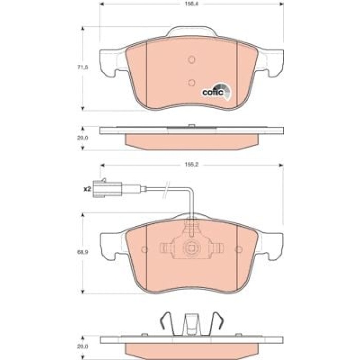 Alfa Romeo Brera 2006-2011 Arası 2.2 JTS TRW Marka Ön Fişli Balata