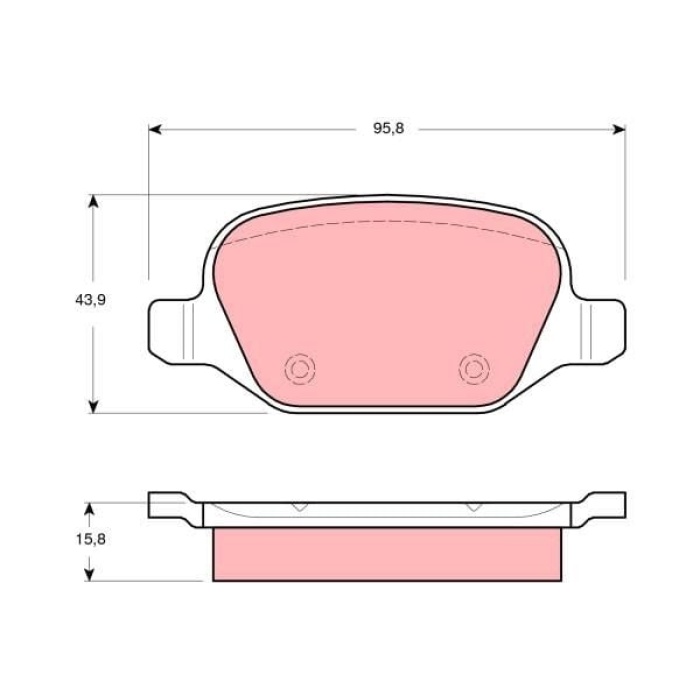 Alfa Romeo 156 1997-2006 Arası 1.6 16V T.SPARK, 1.6 16V T.SPARK., 1.8 16V T.SPARK, 1.9 JTD, 2.0 16V T.SPARK, 2.5 V6 24V TRW Marka Arka Balata