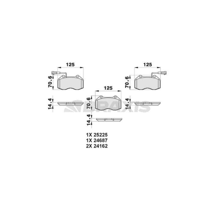 Alfa Romeo Mito 2008-2018 Arası 1.4 Turbo MultiAir, 1.4 MultiAir Braxis Marka Ön Balata