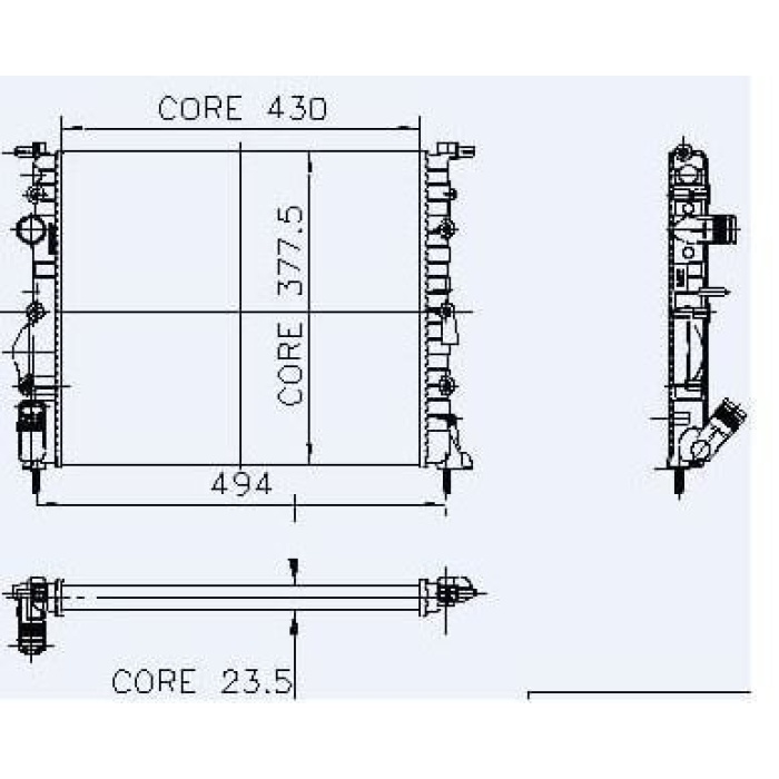 Su Radyatörü Megane 1.6 16v Kale Marka Orijinal Üretici KAL-0518182AL