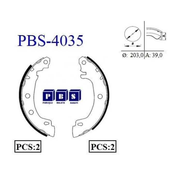 Megane 1.6 8V Arka Fren Balatası Pbs PBS-4035