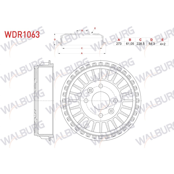 Clio V 1.3 Tce Arka Fren Kampanası Walburg WDR1063