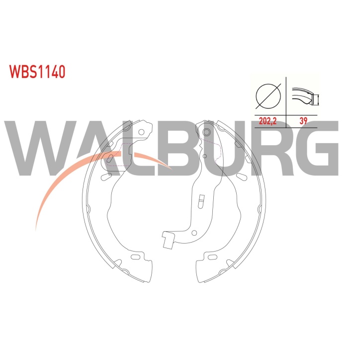 Clio V 1.0 Sce Arka Fren Kampana Balatası Walburg WBS1140