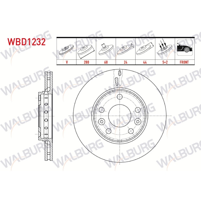 Fluence Ön Fren Diski Walburg WBD1232