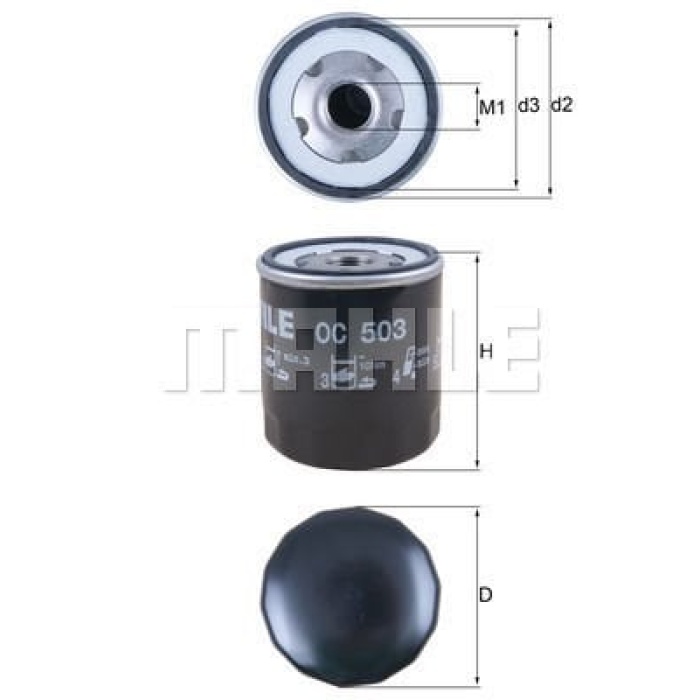 Citroen C25 1981-1994 Arası 2.5 D Mahle Marka Yağ Filtresi