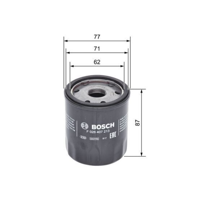 Chevrolet Captiva 2006-2010 Arası 3.0 4WD Bosch Marka Yağ Filtresi