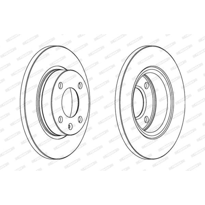 Skoda Favorit 1988-1995 Arası 1.3, 1.3 135L, 1.3 135 X, LX, GLX, 1.3 136, 1.3 135 Ferodo Marka Ön Fren Diski