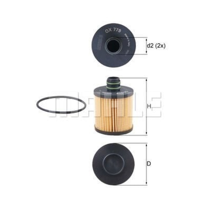 Alfa Romeo Giulietta 2010-2020 Arası 2.0 JTDM Mahle Marka Yağ Filtresi