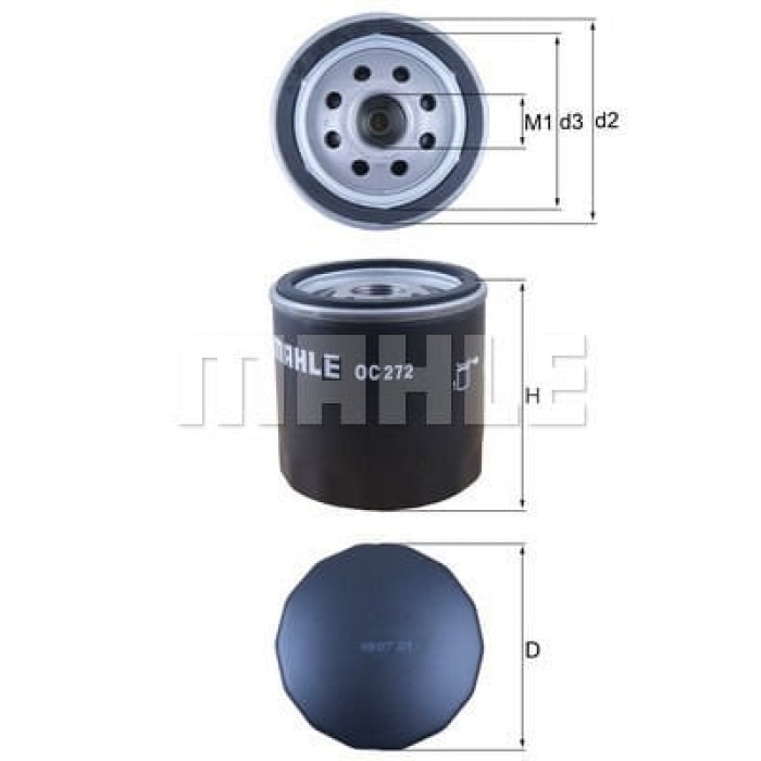 Alfa Romeo Gtv 1994-2005 Arası 2.0 T.SPARK 16V Mahle Marka Yağ Filtresi