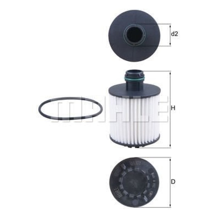 Alfa Romeo Mito 2008-2018 Arası 1.3 MultiJet Mahle Marka Yağ Filtresi