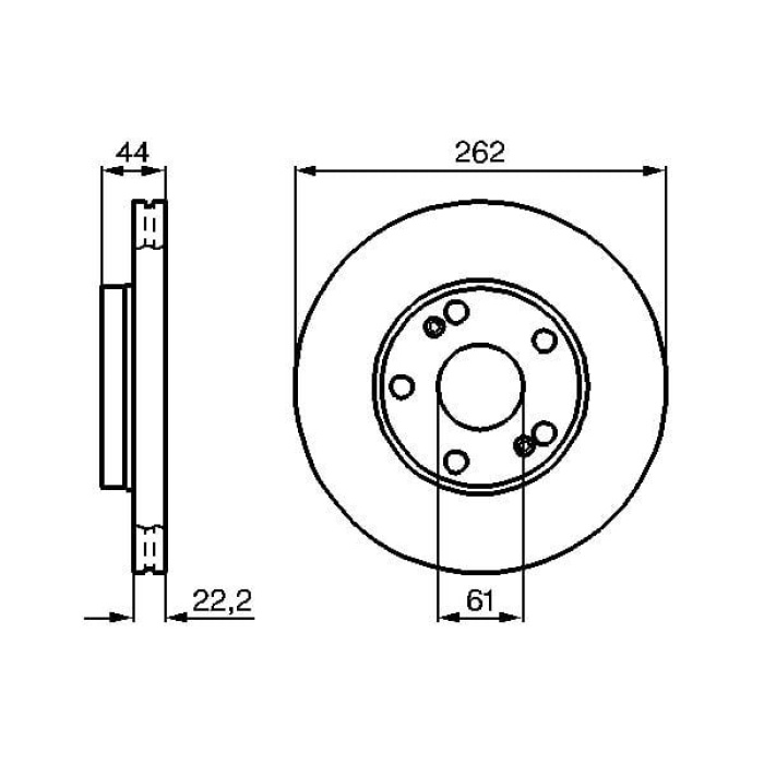Renault Safrane 1992-2000 Arası 2.0 12V, 2.5 dT, 2.0 16V Bosch Marka Ön Havalı Fren Diski