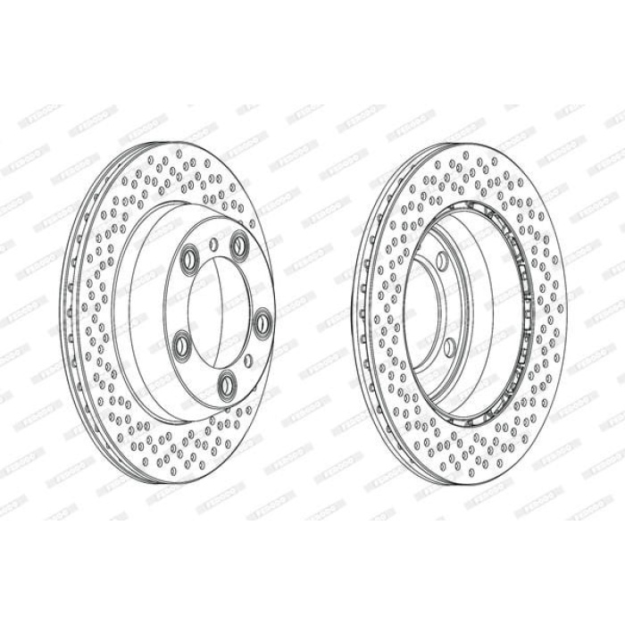 Porsche Boxster 2004-2016 Arası 2.7, S 3.4, S 3.2, 2.9 Ferodo Marka Arka Havalı Fren Diski