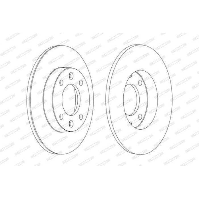 Peugeot Partner 1996-2015 Arası 1.1, 1.8, 1.8 D, 1.9 D Ferodo Marka Arka Fren Diski