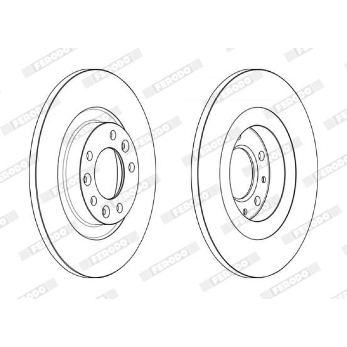 Peugeot 308 2014-2021 Arası 1.6 GT 205, 2.0 GT HDi 180 / BlueHDi 180 Ferodo Marka Arka Fren Diski