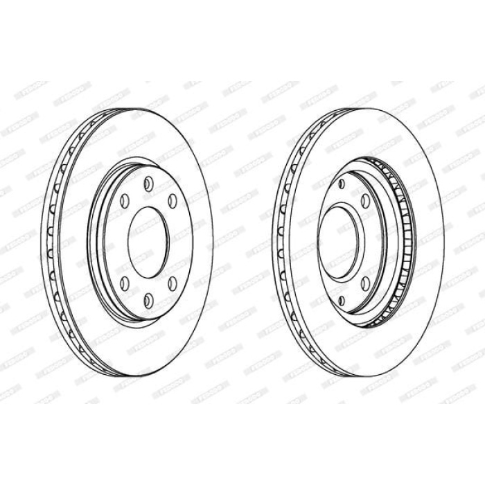 Peugeot 205 1983-2000 Arası 1.9 GTI, 1.9 CTI, 1.9 GTI Cat Ferodo Marka Ön Hava Soğutmalı Fren Diski