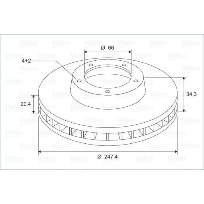 Peugeot 205 1983-2000 Arası 1.9 GTI, 1.6 Aut., 1.9 GTI Cat Valeo Marka Ön Hava Soğutmalı Fren Diski