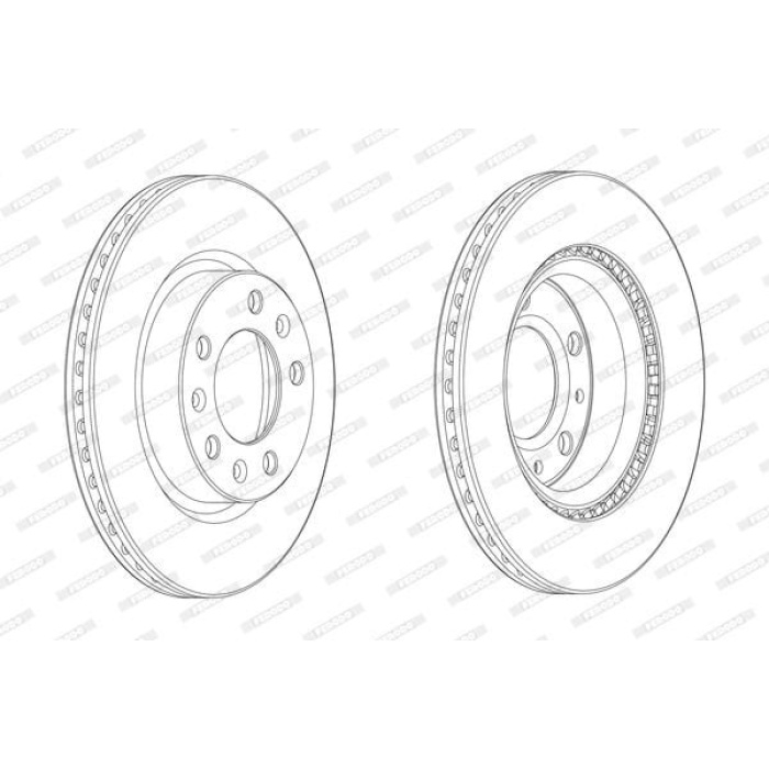Peugeot 308 2013-2021 Arası 1.6 HDi, 1.2 VTi 72, 2.0 GT BlueHDi 180, 1.6 HDi 100, 1.5 BlueHDI 100, 1.6 GT 205, 1.2 THP 110, 2.0 GT HDi 180 / BlueHDi 180, 1.5 BlueHDi 100 Ferodo Marka Ön Fren Diski