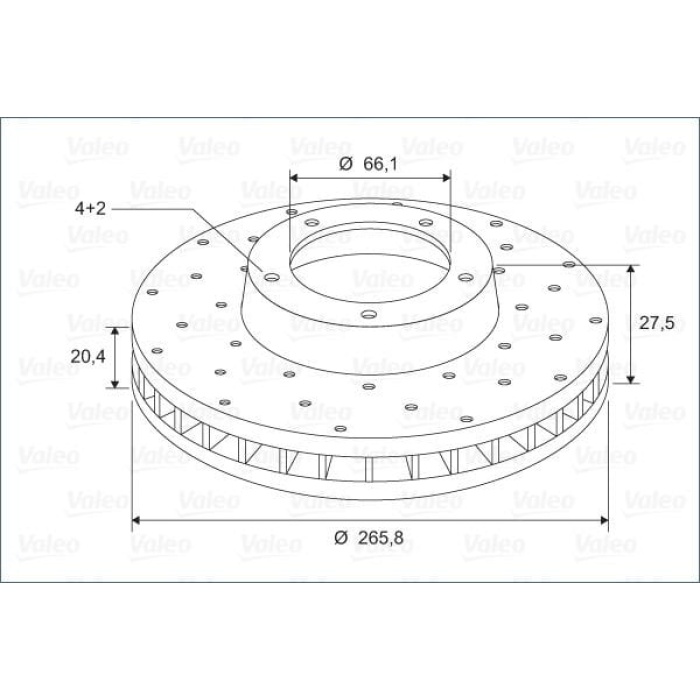 Peugeot 405 1987-1999 Arası 1.6, 1.9 Sport MI-16, 1.9 D, 1.9 TD Valeo Marka Ön Hava Soğutmalı Fren Diski