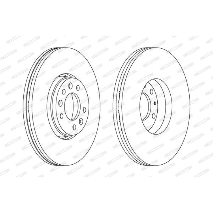 Peugeot Expert Tepee 2007-2011 Arası 2.0 HDi 120 4x4, 2.0 HDi 100, 2.0 HDi 130 Ferodo Marka Ön Hava Soğutmalı Fren Diski