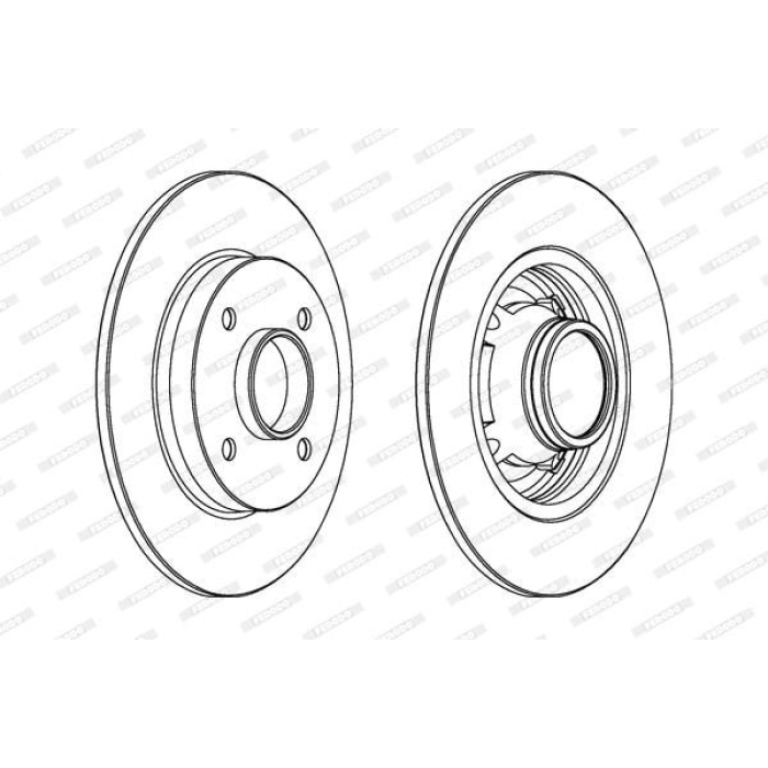 Peugeot 307 2000-2012 Arası 1.6 16V, 1.6, 2.0 HDi 90, 2.0 HDi 135, 2.0 HDi 110, 2.0 HDI 110, 2.0 HDI 90, 1.4 16V Ferodo Marka Arka Fren Diski