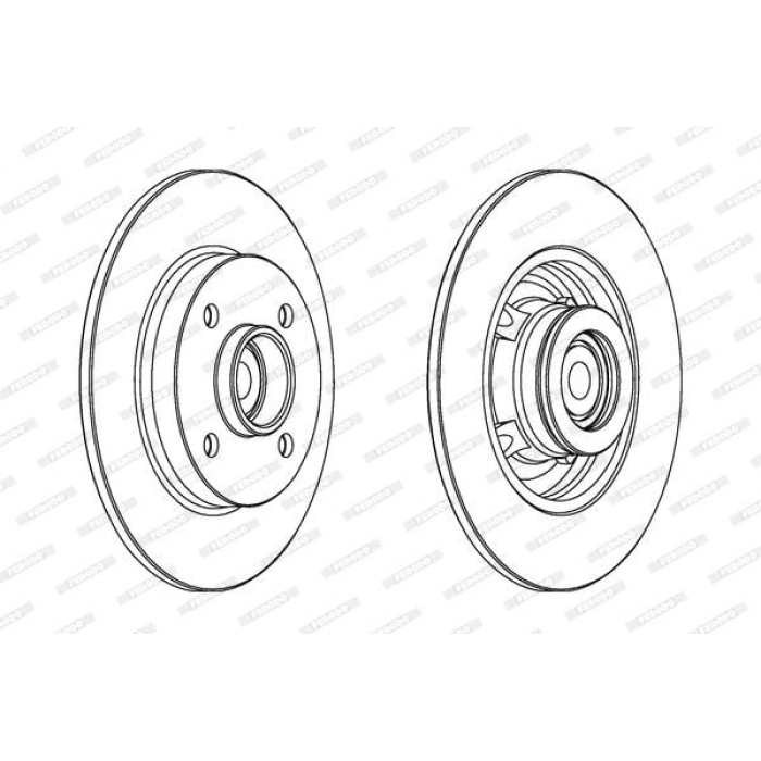 Peugeot 307 2000-2012 Arası 1.4 HDi, 1.6 16V, 2.0 HDi 110, 1.4, 2.0 HDi 90, 2.0 HDI 90, 2.0 HDI 110, 2.0 16V Ferodo Marka Arka Fren Diski