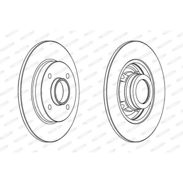Peugeot 307 2000-2012 Arası 1.4 HDi, 2.0 HDi 110, 1.6 16V, 2.0 HDi 90, 2.0 HDi 135, 2.0 HDI 90, 1.4 16V, 2.0 HDI 110, 2.0 16V Ferodo Marka Arka Fren Diski