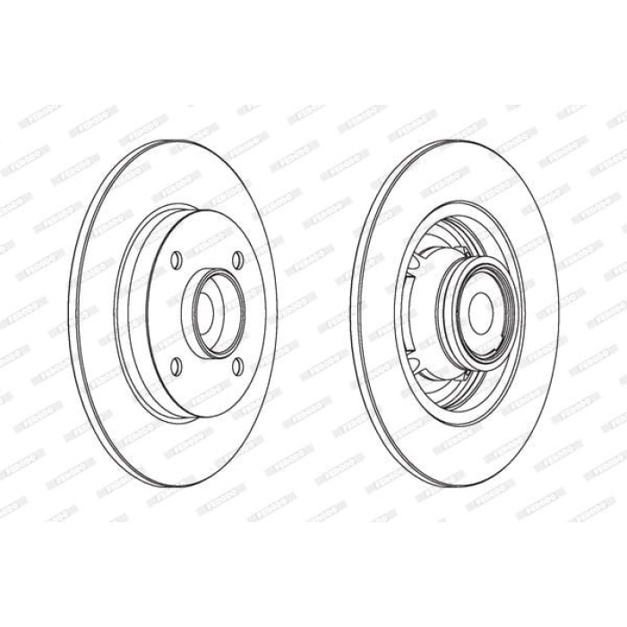 Peugeot 307 2000-2012 Arası 1.6 16V, 2.0 HDi 90, 1.6 Ferodo Marka Arka Fren Diski