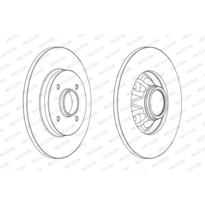 Peugeot 3008 2009-2017 Arası 1.6 VTi, 1.6 HDi, 1.6 THP, 2.0 HDi 150 / BlueHDi 150, 2.0 HDi Ferodo Marka Arka Fren Diski